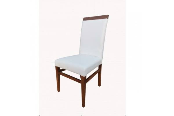 Трапезен стол Lux - орех и крем