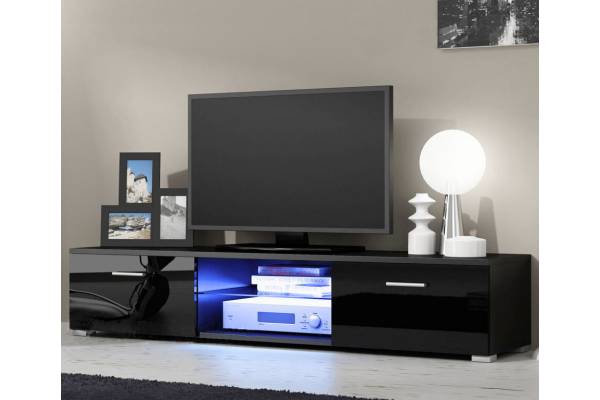 ТВ шкаф Liroy в черен гланц