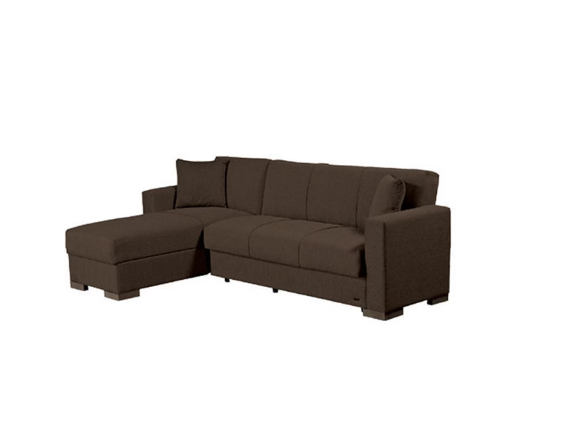 Ъглов диван Hugo - кафяв - Ъглови дивани