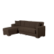 Ъглов диван Hugo - кафяв - Ъглови дивани