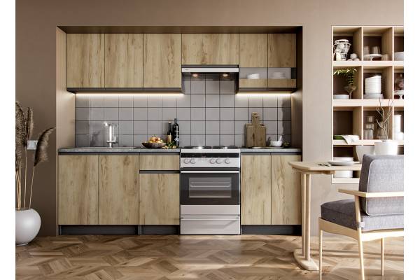 Кухня Katarina Lux 2.40м - златен дъб