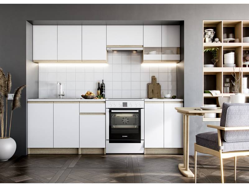 Кухня Katarina Lux 2.40м - Бял - Стандартни кухни