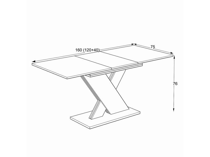 Разтегателна трапезна маса Axi 120 - Трапезни маси