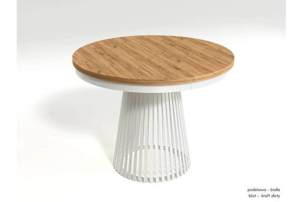 Разтегателна трапезна маса Garda с бяла основа