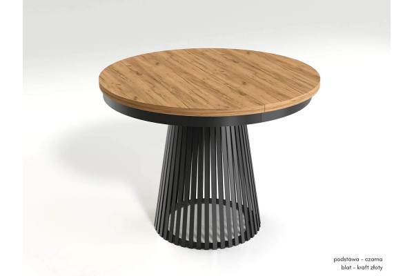 Разтегателна трапезна маса Garda с черна основа