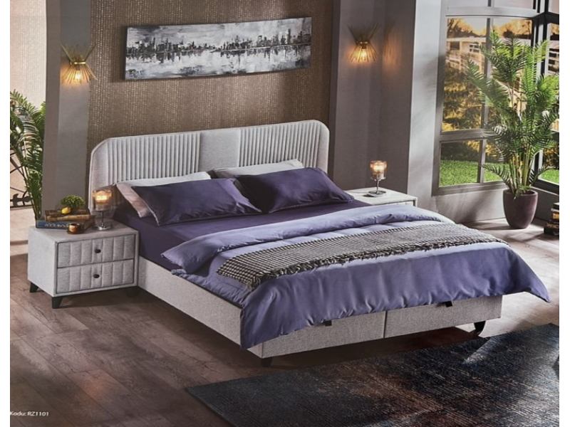 Боксспринг легло Floranca с матрак - Тапицирани спални и легла