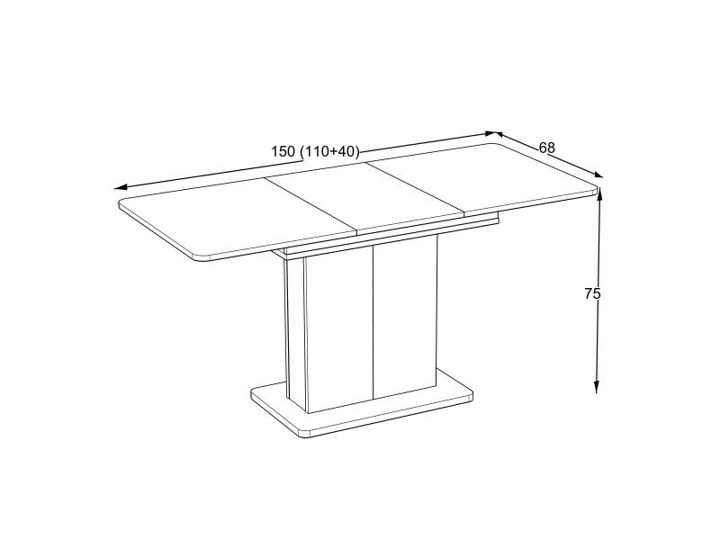 Разтегателна трапезна маса Ekre - Трапезни маси
