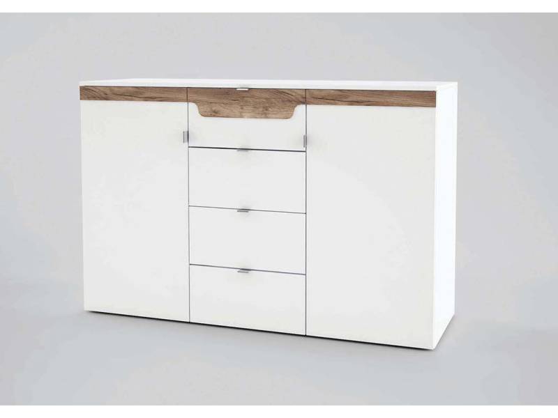 Спален комплект Аляска - Бяло/Дъб табако крафт - Спални комплекти