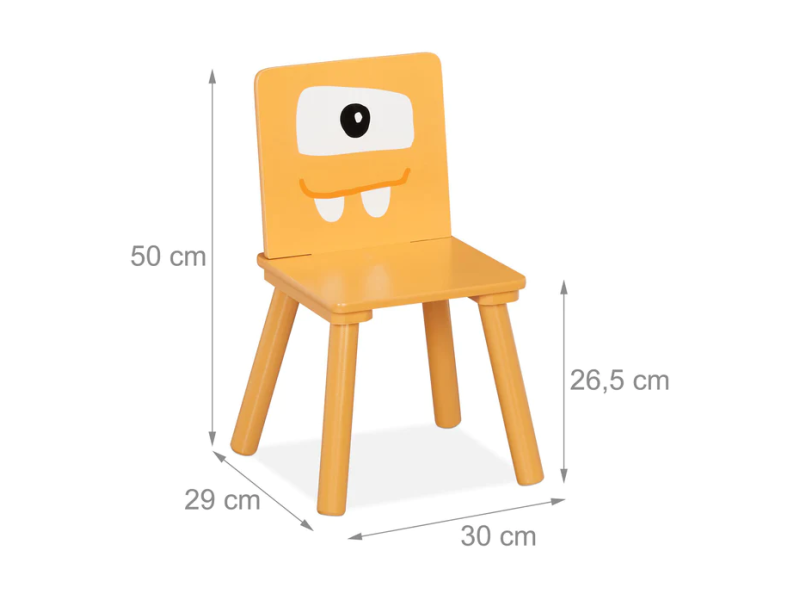 Комплект маса с две столчета от дърво Ghosts TF6051 - Детски мебели