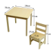 Комплект маса с две столчета от дърво Nature TF4540 - Детски мебели