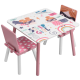 Комплект маса с две столчета от дърво Super Girl TF6001 - Детски мебели