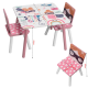 Комплект маса с две столчета от дърво Super Girl TF6001 - Детски мебели