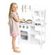 Детска дървена кухня за игра W10C404H - бяла - Детски мебели