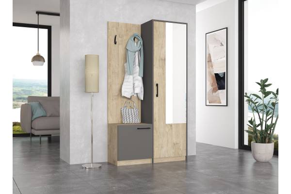 Портманто Поли - Дъб харбър/Графит