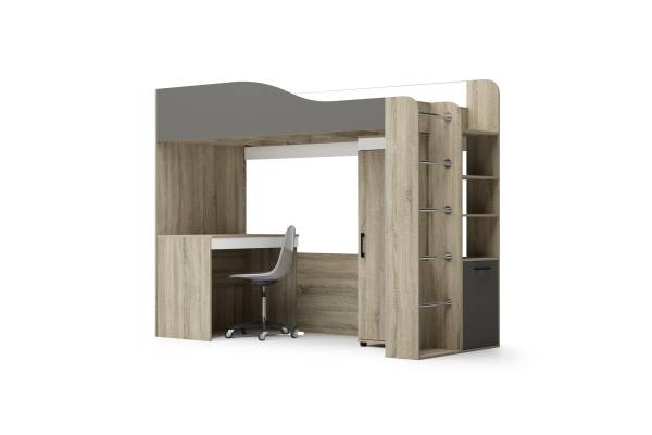 Легло с бюро и висок шкаф Крис М2 за матрак 90/200см