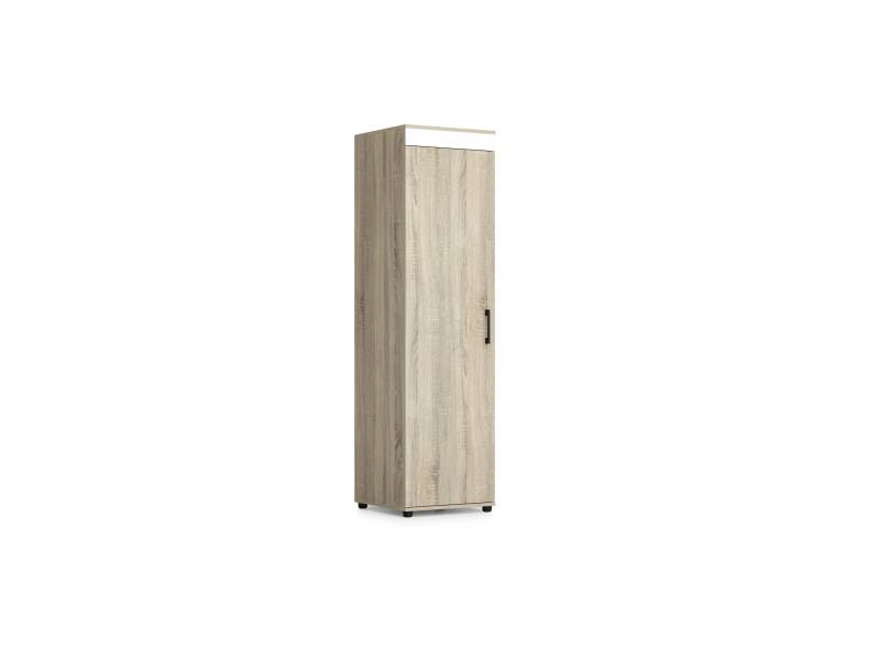 Еднокрилен гардероб Крис М15 с лост за закачалки и рафт - Еднокрилни гардероби