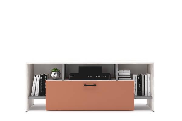 Тв шкаф Сидни М10 - дъб бланко/сиво/сахара