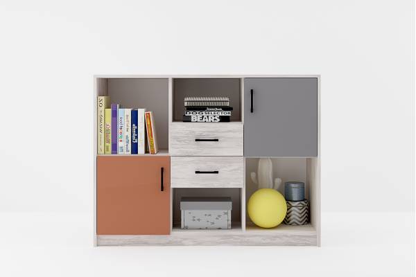 Скрин Сидни М11 - дъб бланко/сиво/сахара