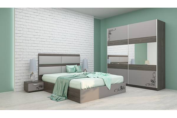 Спален комплект Карла - нова кремона и тъмно капучино