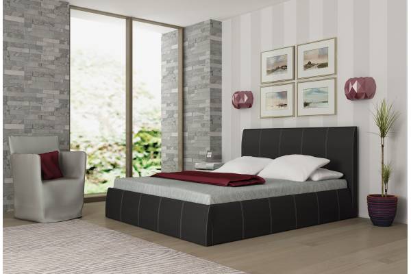 Тапицирано легло Капри - черно мат