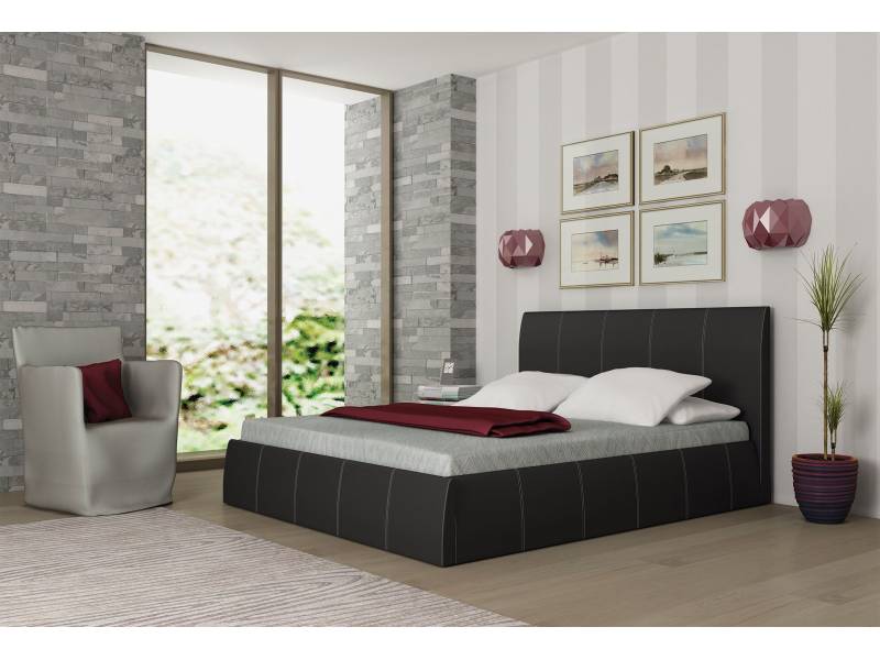 Тапицирано легло Капри - черно мат - Тапицирани спални и легла
