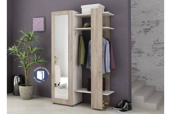 Портманто Ава - Дъб бланко/Дъб норте