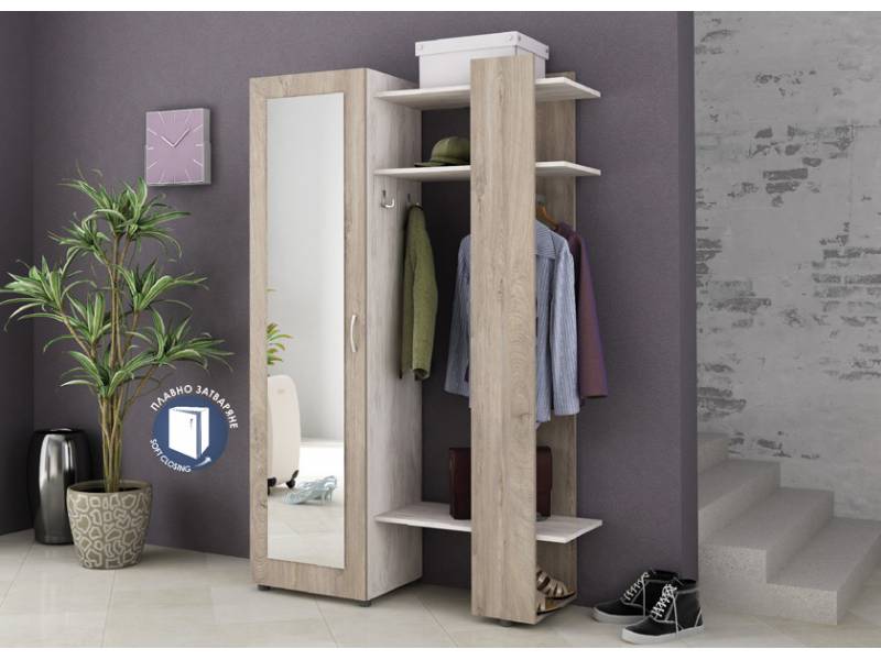 Портманто Ава - Дъб бланко/Дъб норте - Портманта