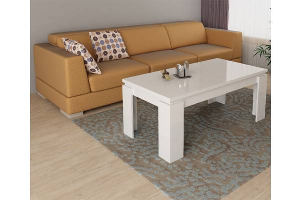 Холна маса в бял гланц Ирен ПР