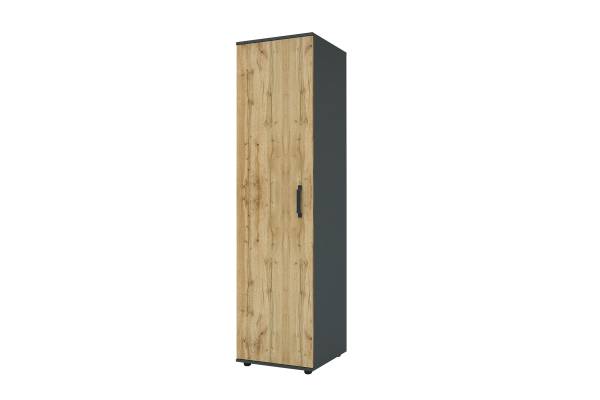 Еднокрилен гардероб Вива М1 - Антрацит/Дъб вотан