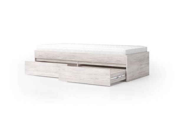 Легло Лео 90 за матрак 90/200см с 2 чекмеджета