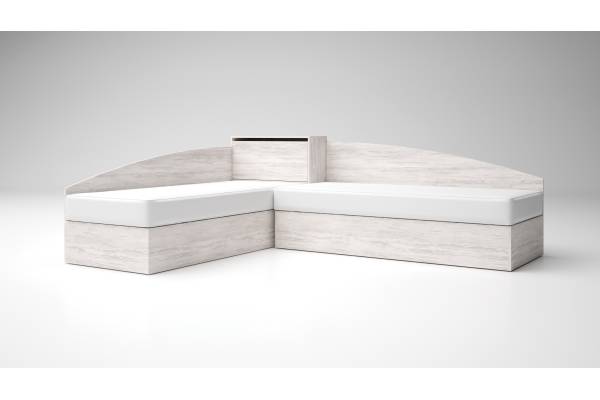 Ъглови легла Лео 7 за матраци 82/190см с повдигащ механизъм и ракла