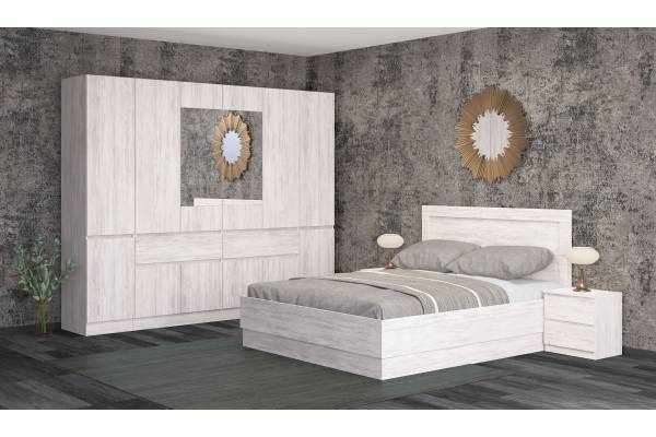 Модулно обзавеждане за спалня Лео - Дъб бланко
