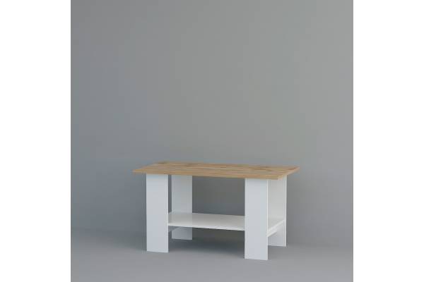 Холна маса Вива - Бяло Гланц/Дъб Вотан