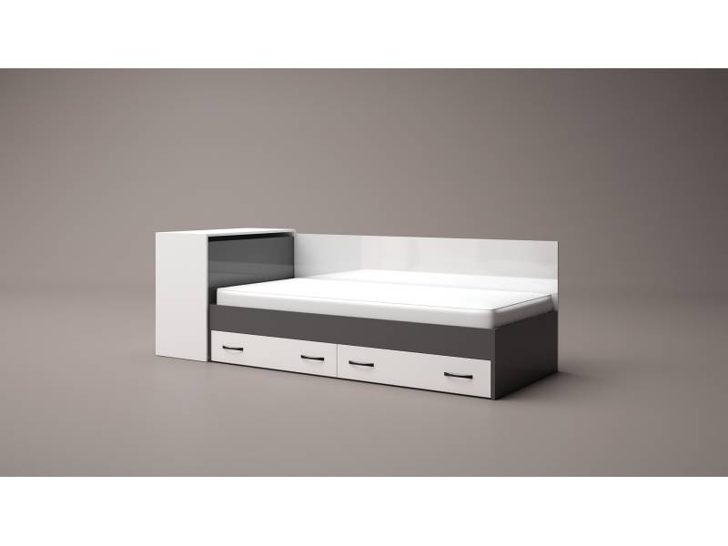 Легло с чекмеджета и ракла Анди за матрак 82/190см - Единични легла