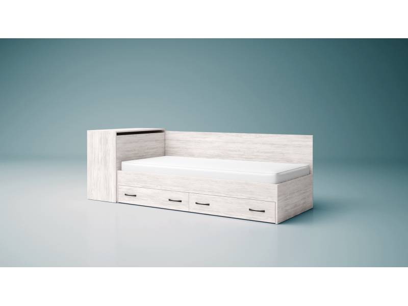 Легло с чекмеджета и ракла Анди за матрак 82/190см - Единични легла