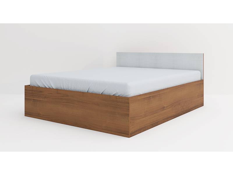 Спален комплект Лена Конфигурация 1 - Орех класик/Лино бланко - Двойни легла