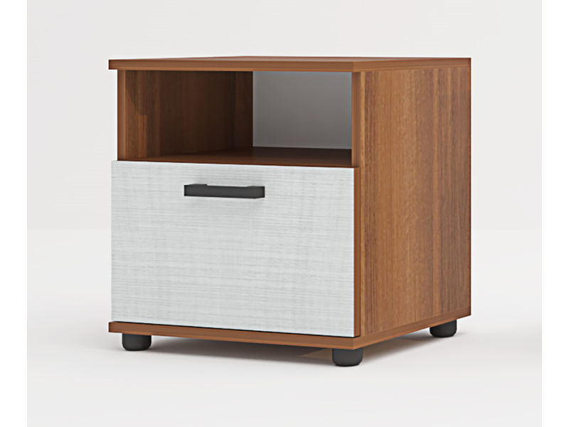 Спален комплект Лена Конфигурация 2 - Орех класик/Лино бланко - Модулна система за спалня Лена