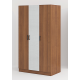 Трикрилен гардероб Лена М3 - Орех класик/Лино бланко - Трикрилни гардероби