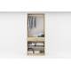 Двукрилен гардероб Сидни М9 с чекмедже - дъб сонома/анрацит/бяло гланц - Двукрилни гардероби