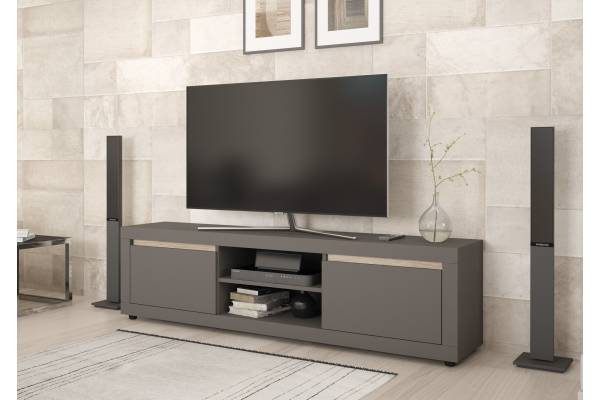 ТВ шкаф Алфа 80 - Графит/Голд Силвърджак