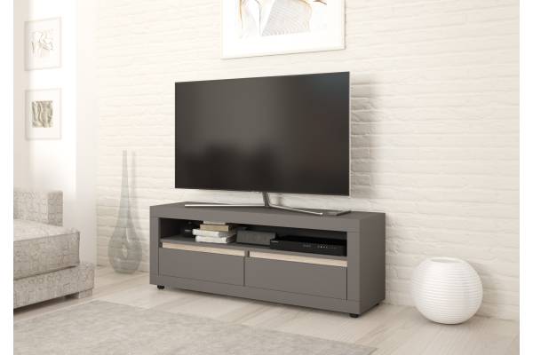 ТВ шкаф Алфа 90 - Графит/Голд Силвърджак