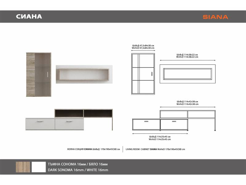 Холна секция Сиана - Холни секции