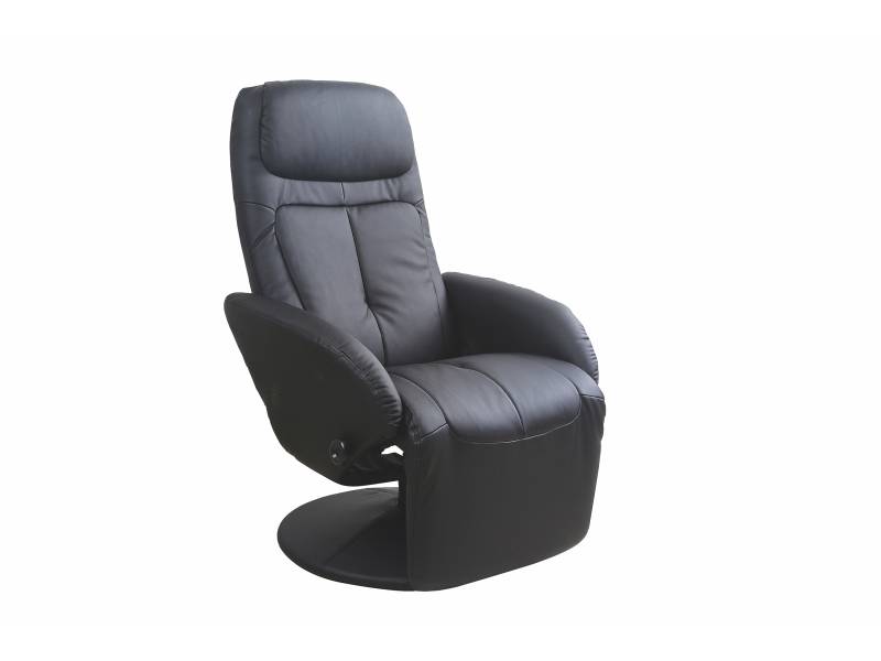 Кресло с подложка за крака Optima - черен или бежов - Фотьойли