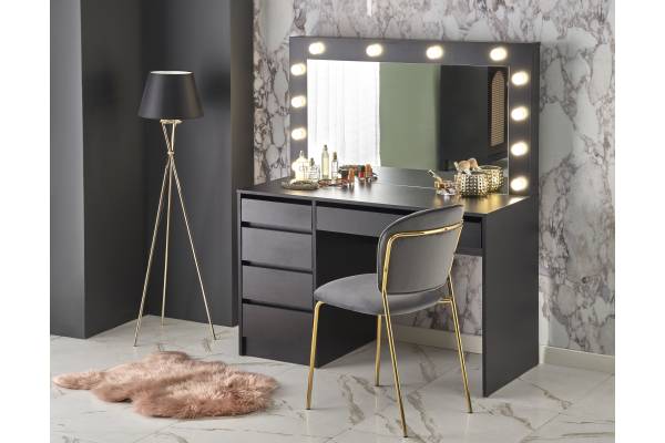 Тоалетка Hollywood XL - черен цвят