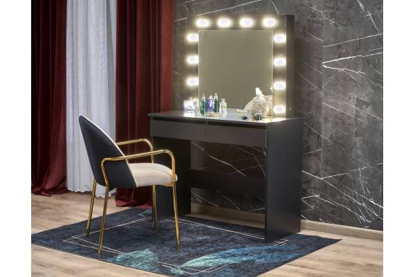 Тоалетка Hollywood - черен цвят