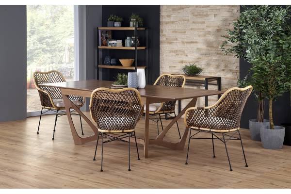 Разтегателна трапезна маса Wenanty - орех