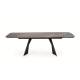 Разтегателна трапезна маса Armani - Черен мрамор/Черно - Трапезни маси