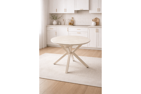 Кръгла разтегателна трапезна маса Rokka