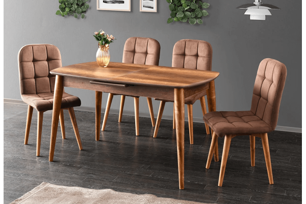 Комплект маса Retro RM-1191 + 4 бр. трапезни столове Retro RR-700 D-05