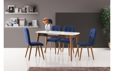 Комплект маса Retro RM-1195 + 4 бр. трапезни столове Retro RR-704